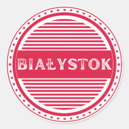 Pegatina Redonda Emblema del Orgullo de la Ciudad de Bialystok – Id
