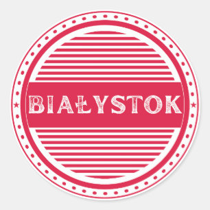 Pegatina Redonda Emblema del Orgullo de la Ciudad de Bialystok – Id