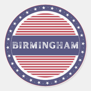 Pegatina Redonda Emblema del Orgullo de la Ciudad de Birmingham – I