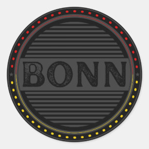 Pegatina Redonda Emblema del Orgullo de la Ciudad de Bonn – Identid