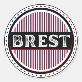 Pegatina Redonda Emblema del Orgullo de la Ciudad de Brest – Identi