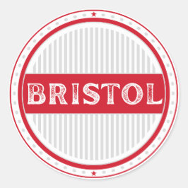 Pegatina Redonda Emblema del Orgullo de la Ciudad de Bristol – Iden