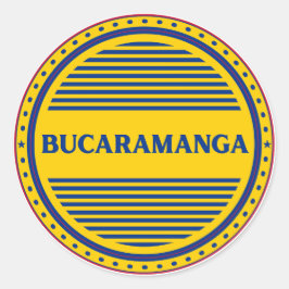 Pegatina Redonda Emblema del Orgullo de la Ciudad de Bucaramanga –