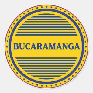 Pegatina Redonda Emblema del Orgullo de la Ciudad de Bucaramanga –
