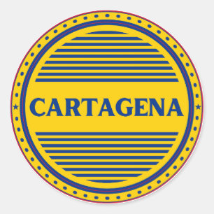 Pegatina Redonda Emblema del Orgullo de la Ciudad de Cartagena – Id
