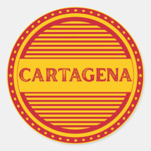 Pegatina Redonda Emblema del Orgullo de la Ciudad de Cartagena – Id