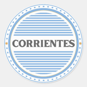 Pegatina Redonda Emblema del Orgullo de la Ciudad de Corrientes – I
