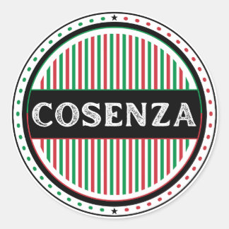 Pegatina Redonda Emblema del Orgullo de la Ciudad de Cosenza – Iden