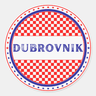 Pegatina Redonda Emblema del Orgullo de la Ciudad de Dubrovnik – Id