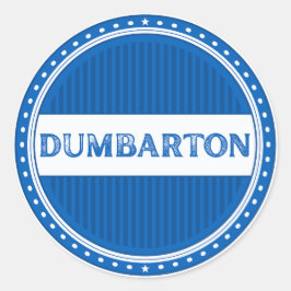 Pegatina Redonda Emblema del Orgullo de la Ciudad de Dumbarton – Id