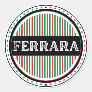 Pegatina Redonda Emblema del Orgullo de la Ciudad de Ferrara – Iden