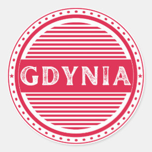 Pegatina Redonda Emblema del Orgullo de la Ciudad de Gdynia – Ident