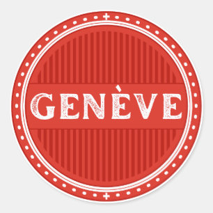 Pegatina Redonda Emblema del Orgullo de la Ciudad de Ginebra – Iden