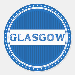 Pegatina Redonda Emblema del Orgullo de la Ciudad de Glasgow – Iden