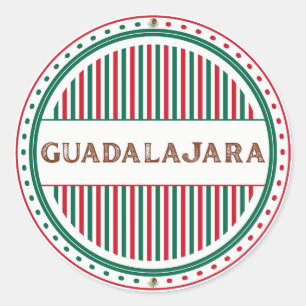 Pegatina Redonda Emblema del Orgullo de la Ciudad de Guadalajara – 