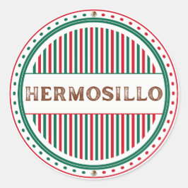 Pegatina Redonda Emblema del Orgullo de la Ciudad de Hermosillo – I