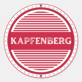Pegatina Redonda Emblema del Orgullo de la Ciudad de Kapfenberg – I