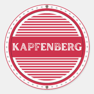 Pegatina Redonda Emblema del Orgullo de la Ciudad de Kapfenberg – I