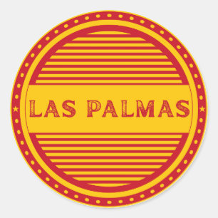 Pegatina Redonda Emblema del Orgullo de la Ciudad de Las Palmas – I