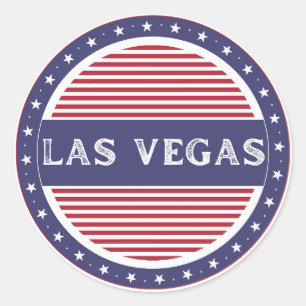 Pegatina Redonda Emblema del Orgullo de la Ciudad de Las Vegas – Id