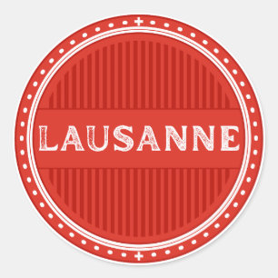 Pegatina Redonda Emblema del Orgullo de la Ciudad de Lausana – Iden