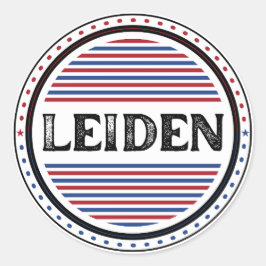 Pegatina Redonda Emblema del Orgullo de la Ciudad de Leiden – Ident