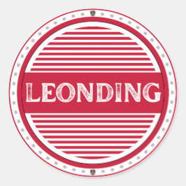 Pegatina Redonda Emblema del Orgullo de la Ciudad de Leonding – Ide