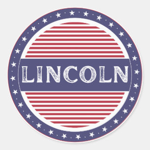 Pegatina Redonda Emblema del Orgullo de la Ciudad de Lincoln – Iden