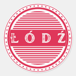 Pegatina Redonda Emblema del Orgullo de la Ciudad de Lodz – Identid