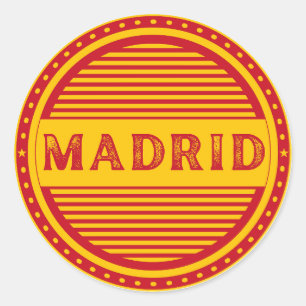 Pegatina Redonda Emblema del Orgullo de la Ciudad de Madrid – Ident