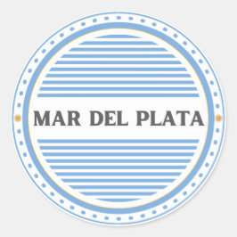 Pegatina Redonda Emblema del Orgullo de la Ciudad de Mar del Plata