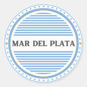 Pegatina Redonda Emblema del Orgullo de la Ciudad de Mar del Plata 