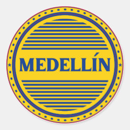 Pegatina Redonda Emblema del Orgullo de la Ciudad de Medellín – Ide