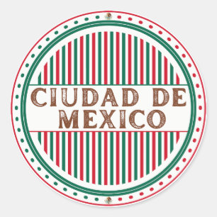 Pegatina Redonda Emblema del Orgullo de la Ciudad de México – Ident