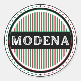 Pegatina Redonda Emblema del Orgullo de la Ciudad de Módena – Ident
