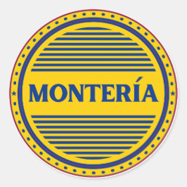 Pegatina Redonda Emblema del Orgullo de la Ciudad de Montería – Ide