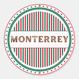 Pegatina Redonda Emblema del Orgullo de la Ciudad de Monterrey – Id