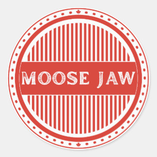 Pegatina Redonda Emblema del Orgullo de la Ciudad de Moose Jaw – Id