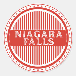 Pegatina Redonda Emblema del Orgullo de la Ciudad de Niagara Falls