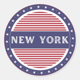 Pegatina Redonda Emblema del Orgullo de la Ciudad de Nueva York – I