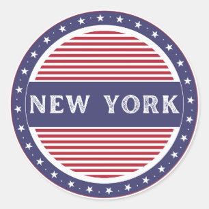 Pegatina Redonda Emblema del Orgullo de la Ciudad de Nueva York – I
