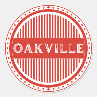 Pegatina Redonda Emblema del Orgullo de la Ciudad de Oakville – Ide