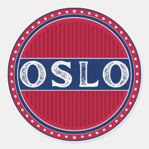 Pegatina Redonda Emblema del Orgullo de la Ciudad de Oslo – Identid