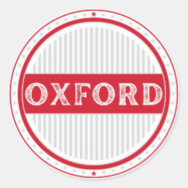 Pegatina Redonda Emblema del Orgullo de la Ciudad de Oxford – Ident
