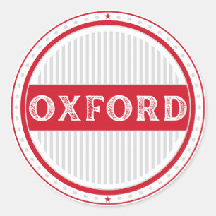 Pegatina Redonda Emblema del Orgullo de la Ciudad de Oxford – Ident