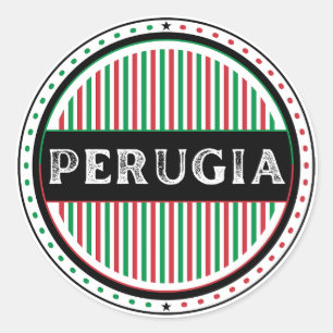 Pegatina Redonda Emblema del Orgullo de la Ciudad de Perugia – Iden