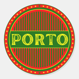 Pegatina Redonda Emblema del Orgullo de la Ciudad de Porto – Identi