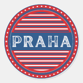 Pegatina Redonda Emblema del Orgullo de la Ciudad de Praga – Identi