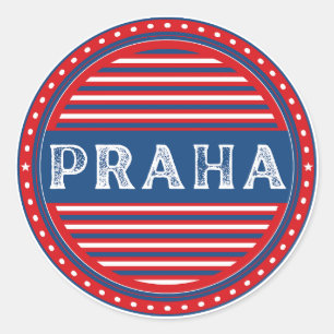 Pegatina Redonda Emblema del Orgullo de la Ciudad de Praga – Identi