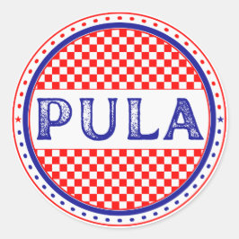Pegatina Redonda Emblema del Orgullo de la Ciudad de Pula – Identid